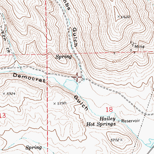 Topographic Map of Lambs Gulch, ID