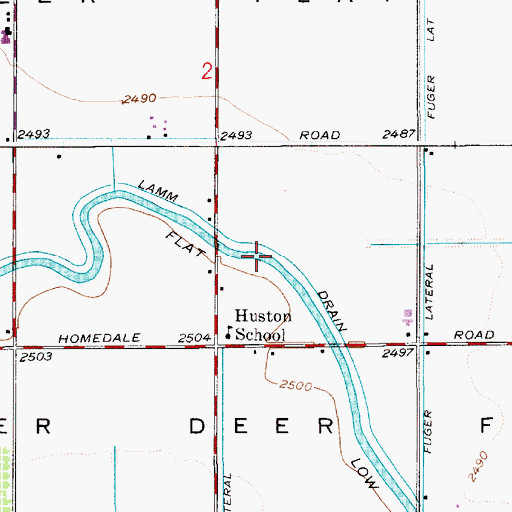 Topographic Map of Lamm Drain, ID
