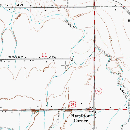 Topographic Map of Langley Gulch, ID