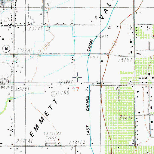 Topographic Map of Last Chance Canal, ID