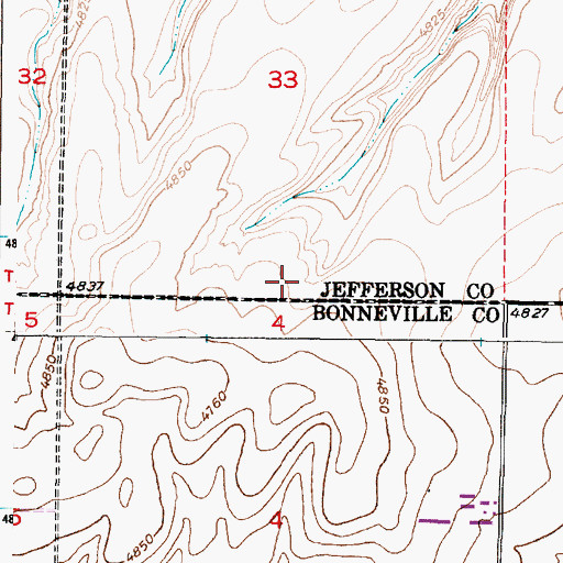 Topographic Map of Lateral 2 A, ID