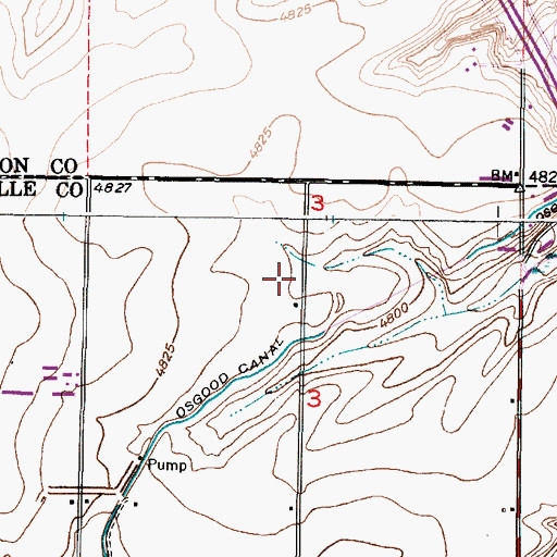 Topographic Map of Lateral 2 B, ID