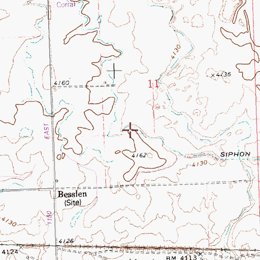 Topographic Map of Lateral 614, ID