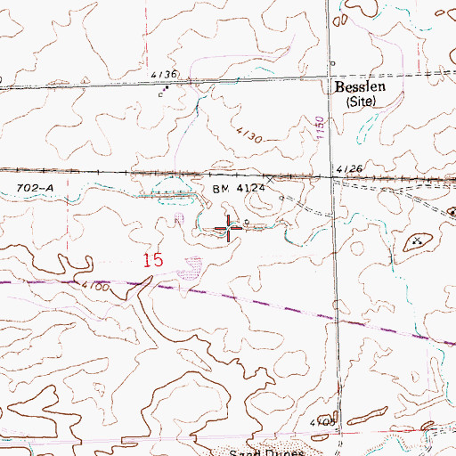 Topographic Map of Lateral 702A, ID