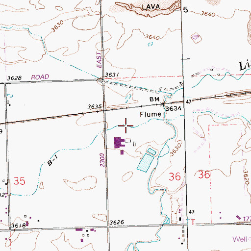 Topographic Map of Lateral B1, ID