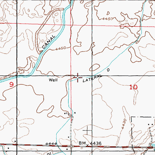 Topographic Map of Lateral D, ID
