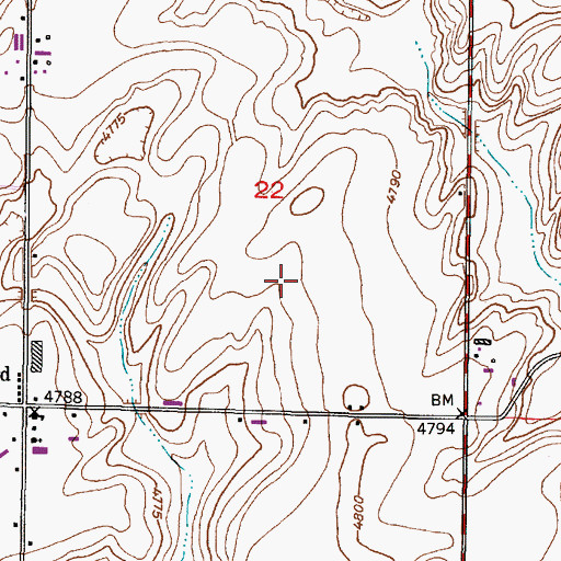 Topographic Map of Lateral D, ID