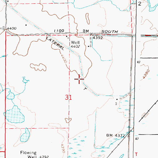 Topographic Map of Lateral T, ID