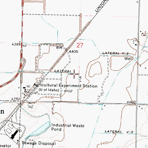 Topographic Map of Lateral V 1, ID