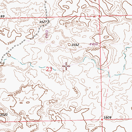 Topographic Map of Lateral X-1, ID