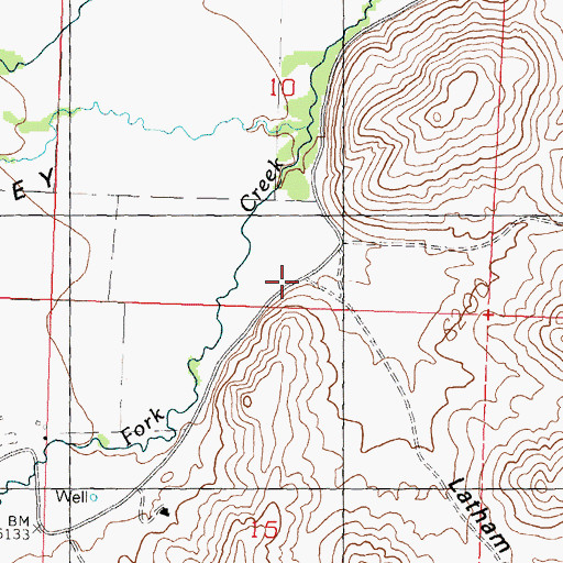 Topographic Map of Latham Hollow, ID