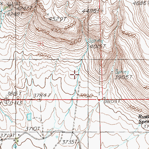 Topographic Map of Latty Hot Spring, ID