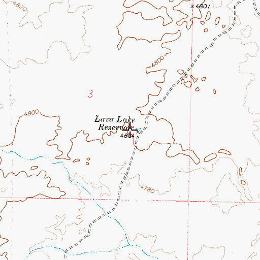 Topographic Map of Lava Lake Reservoir, ID