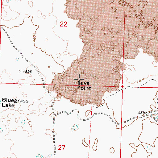 Topographic Map of Lava Point, ID