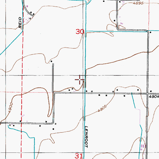 Topographic Map of Lenroot Canal, ID