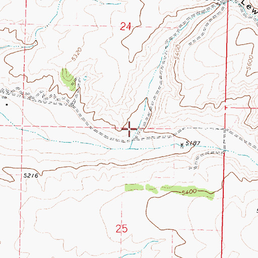 Topographic Map of Lewis Canyon, ID
