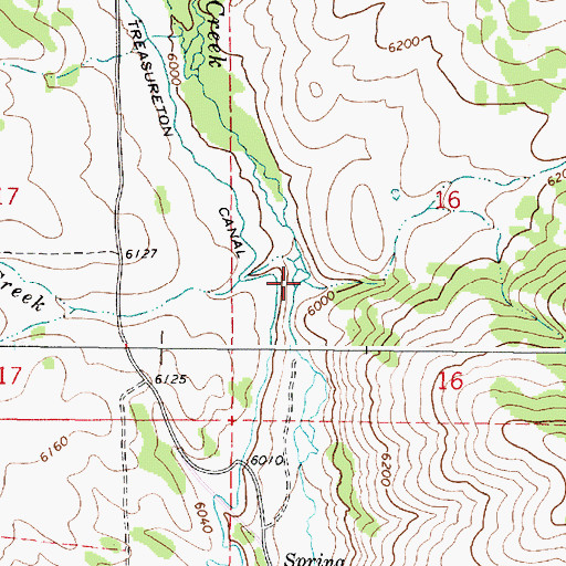 Topographic Map of Lewis Creek, ID