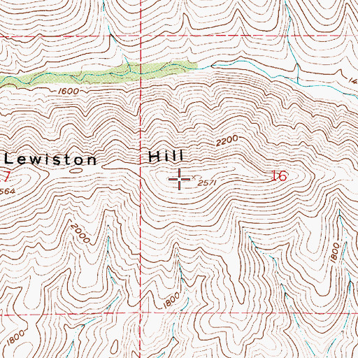 Topographic Map of Lewiston Hill, ID