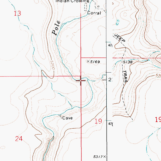 Topographic Map of Lightning Creek, ID