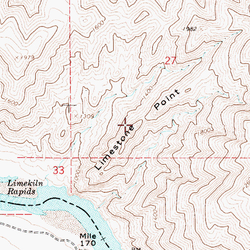 Topographic Map of Limestone Point, ID