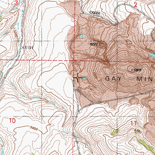 Topographic Map of Lincoln Corral Canyon, ID