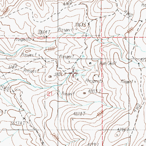 Topographic Map of Lincoln Mine, ID