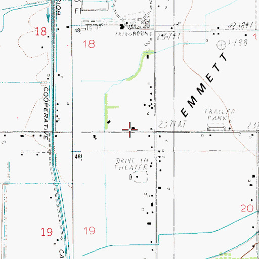 Topographic Map of Lincoln School, ID
