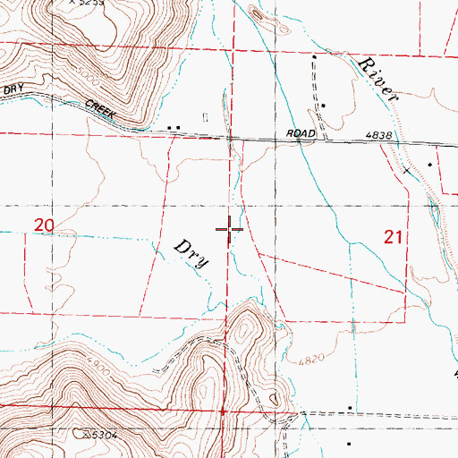 Topographic Map of Line Creek, ID