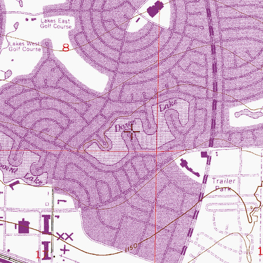 Topographic Map of Dawn Lake, AZ