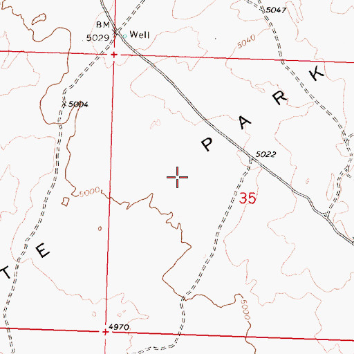 Topographic Map of Litte Park, ID