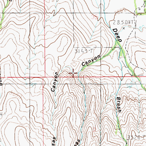 Topographic Map of Little Arkansas Canyon, ID