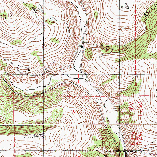Topographic Map of Little Bear Creek, ID