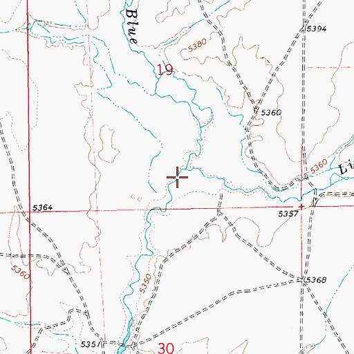 Topographic Map of Little Blue Creek, ID