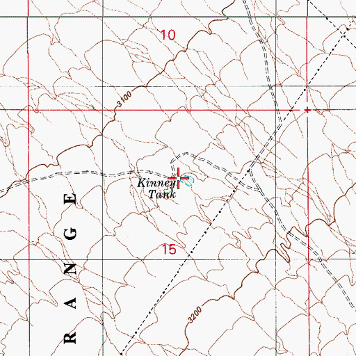 Topographic Map of Kinney Tank, AZ