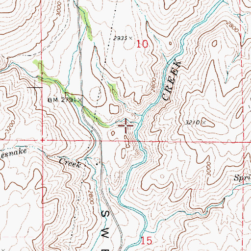 Topographic Map of Little Cottonwood Creek, ID