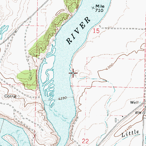 Topographic Map of Little Creek, ID