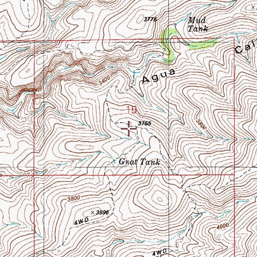 Topographic Map of La Milagrosa-Aqua Caliente Trail, AZ