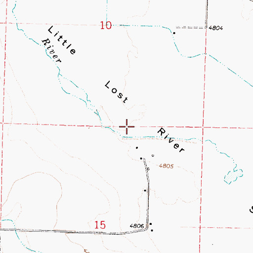 Topographic Map of Little Lost River Sinks, ID