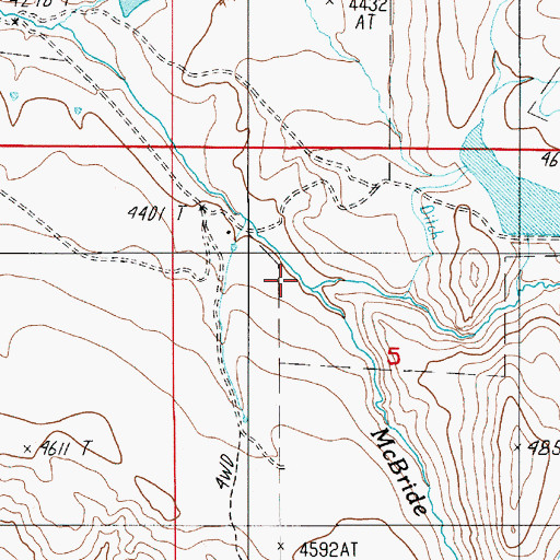 Topographic Map of Little McBride Creek, ID