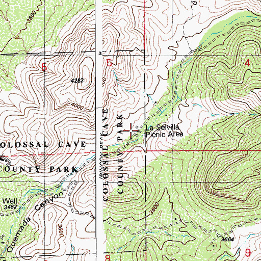 Topographic Map of La Sevilla Picnic Area, AZ