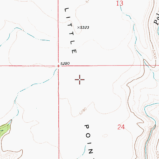 Topographic Map of Little Point, ID