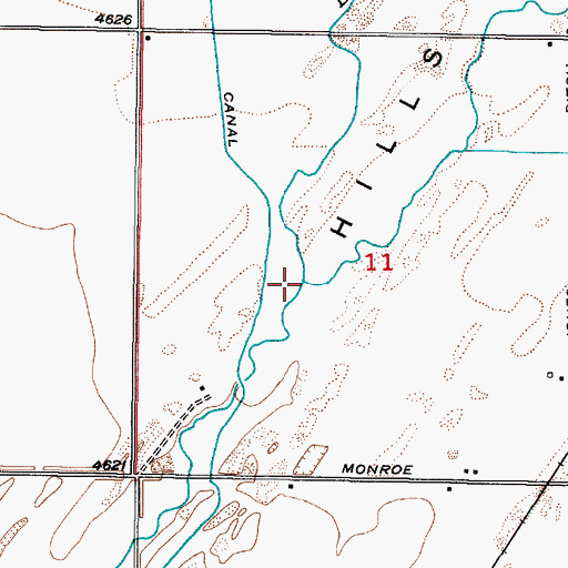 Topographic Map of Little Sand Creek, ID