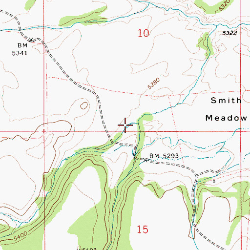 Topographic Map of Little Smith Creek, ID
