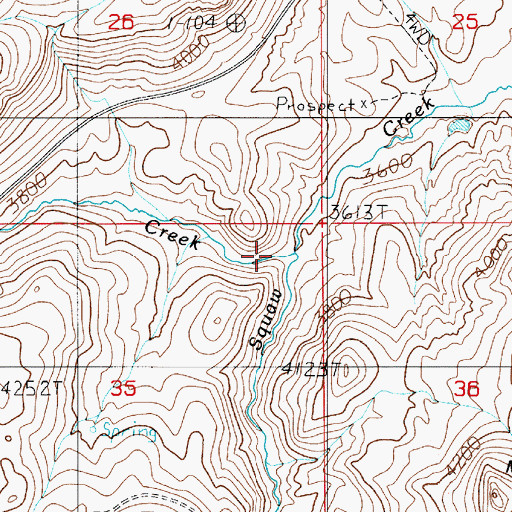 Topographic Map of Little Squaw Creek, ID