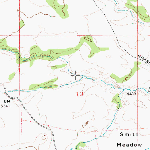 Topographic Map of Little Thomas Creek, ID