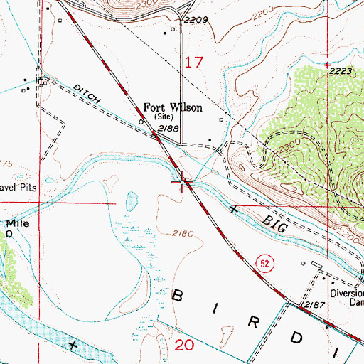 Topographic Map of Little Willow Creek, ID