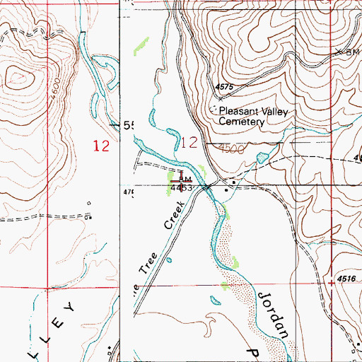 Topographic Map of Lone Tree Creek, ID