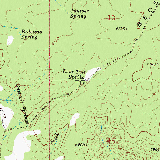 Topographic Map of Lone Tree Spring, ID