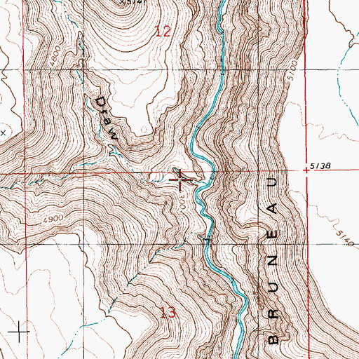 Topographic Map of Long Draw, ID