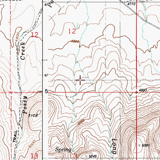 Topographic Map of Long Draw, ID